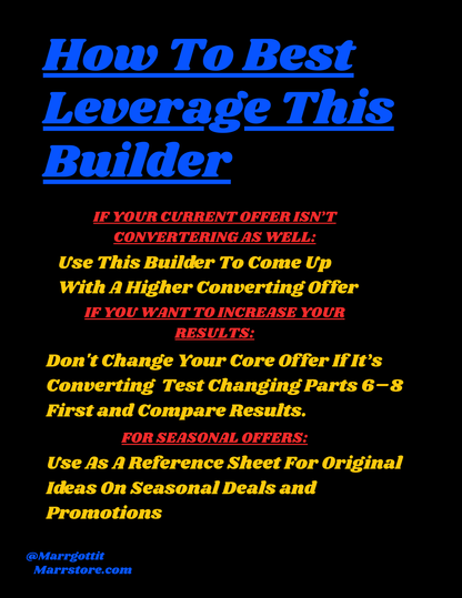 Marr's Winning Offer Builder